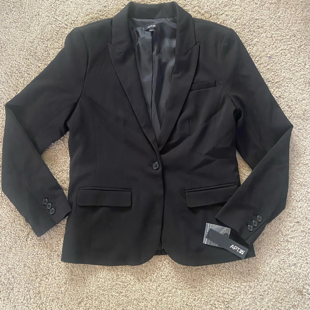 Apt. 9 Black Blazer Classic Suit Jacket